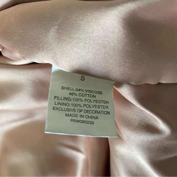 Kendall & Kylie Blush Pink and White Rose Gold Embroidered Bomber Jacket Size S - Picture 8 of 8
